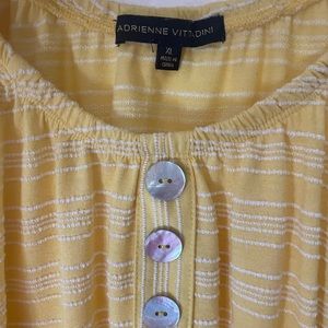 Yellow and White Striped Top